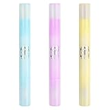 Pinsheng 3 x Nagellack Korrekturstift Nachfüllbar, Nagellackentferner Stift, Nail Art Entfernung Stifte Nagellackentferner Entfernung Stifte mit 9 austauschbare Nagelersatzspitzen