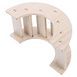 DECOMELODY Holzbrücke Hamster Kletterleiter für Chinchilla und Meerschweinchen Käfigdekoration Natürlicher Holzbrücke Nagerbrücke für Kleintiere Sicher und Langlebig