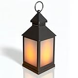 Eaxus® LED Laterne für Draußen - Windlicht mit Flammeneffekt Kerze - Wohnzimmer & Garten Deko