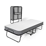 Hommyguard Gästebett Klappbar, Klappbett 90x200 Erwachsene, Ausklappbares Bett mit 13,5 cm Dicker Memoryschaum-Matratze, Langlebiges & Faltbares Reisebett mit 4 Universalrollen Schutzhülle