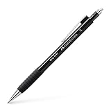Faber-Castell 134799 - Druckbleistift GRIP 1347 black, Härtegrad B, Minenstärke 0.7 mm, mit integriertem Radiergummi, 1 Stück