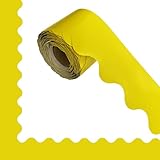 YCDMLJC Pinnwand-Bordüre, Bordüre mit gewelltem Linien-Design, Pinnwand-Bordüre, Dekoration, für Bordüren, für Klassenzimmer, Wanddekoration, Schließfach, Posterwand (gelb)