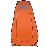 LHLYL-DP Outdoor-Sichtschutzzelt Pop Up WC Duschzelt Umkleidekabine Ankleidezelt Camping Unterstand für Camping & Strand - Leicht & Stabil, Einfacher Aufbau, Faltbar - Mit Tragetasche Orange