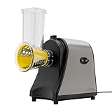 Gemüsehobel Elektrisch Gemüseschneider Elektrischer Küchenreibe mit 5 Edelstahl Konische Klingen 1000W Elektrische Schnitzelwerk Spiralschneider Elektrische Schneidemaschine für Obst, Gemüse, Käse