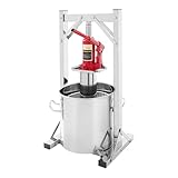 Hydraulik Fruchtpresse, 3T Obstpresse Obstweinpresse, Hydraulische Weinpresse, Beerenpresse, Gemüsepresse, Multifunktions Entsafter mit Innenfilter-Eimer für Obst, Gemüse, Käse, Püree (12L)