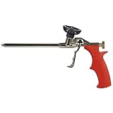 fischer 33208 Metallpistole PUP M3, robuste Schaumpistole für PU-Schäume, Bauschaumpistole zum effizienten Verarbeiten von Pistolenschäumen, langlebig aus Metall, rot