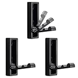 Kleiderhaken, faltbar, 3 Stück, Wandhaken, Zinklegierung, einziehbare Klapphaken mit Schrauben zum Aufhängen von Bademänteln, Schals, Hüten, Regenschirmen, Taschen, Handtüchern, Kopfhörern, Schlüsseln