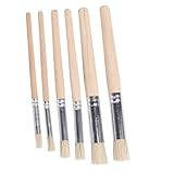 HAPINARY 6 Teiliges Holz Malpinsel Set Aus Echthaar Für Und Ölgemälde Inklusive Fächerpinsel Und Schulpinsel Ideal Für Anfänger Und Künstler rutschfeste Griffe Für Präzises