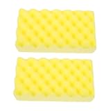 BESTYASH 2 Stück Autoschwamm Wellenstruktur Weich Kratzfrei Langlebig Mehrzweck Schwamm für Autowäsche Polieren und Wachsen Geeignet für Pkw und SUV Reinigung