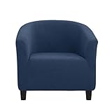 Stretch Sessel-Überwürfe Sesselschoner Sesselauflage Weicher Sesselbezug aus Spandex Sofabezug einfarbiger Sesselüberzug Abnehmbarer elastischer Möbelschutz für Wohnzimmer – Marineblau