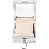 ULDIGI Uhrenreiseetui Einzelne Uhrenbox aus Transparentem Kunststoff 95X95X55cm Tragbarer Uhrenhalter mit Schutz vor Kratzern Staub und Wasser für Herren und Damen