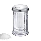 Westmark Zuckerstreuer, Fassungsvermögen: 300 ml, Glas/Rostfreier Edelstahl, New York, Silber/Transparent, 65202260
