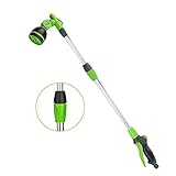 YESTAR Teleskop-Gießstab 71-95 cm, Robuste Gartenbrause ,Verstellbarer Sprühstab mit 8 Modi, perfekt zum Bewässern von Sämlingsbeeten, Blumen