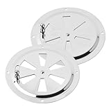 Gudalea 2 Stück Lüftungsgitter Verschließbar 125mm, Edelstahl Rund Lüftungsrosette, Kiemenblech Lüftungsrosette, Verschließbar Rundlüfter, Lüftungsgitter für Smoker Boot Camper Haus Yacht