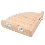 DECHOUS Große Holzsitzstange für Vögel mit Natürlichem Holz Stabile Sitzplattform für Papageien Einfach zu Montierender Käfigständer Krallen Beinmuskulatur Geeignet für Mehrere Vögel