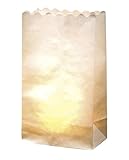 folia 11924 - Lichtertüten aus schwer entflammbarem Papier, 10 Stück, 5x blanko, 5x mit Motivdruck Weihnachtsbaum, ca. 19 x 11,5 x 7 cm, stimmungsvolle Tischdekoration im Advent und zu Weihnachten