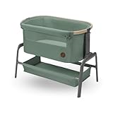 Maxi-Cosi Iora Beistellbett Baby, Faltbares Co-Sleeper, 0–6 Monate, max. 9 kg, 4 Neigungs- und 5 Höhenstufen, Leichtes Schieben, Bequeme Matratze, Großer Korb, Leicht zu Tragen, Beyond Green