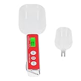 VIFERR Elektronischer Messlöffel Digitale Löffelwaage, 500 G/0,1 G, Tragbare Edelstahl Doppelkopf LCD Messbecher mit Klarem Display Zum Backen, Kochen(Rot)