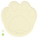 APETDOLA Napfunterlage rutschfeste Silikon Katzen und Hunde Futtermatte, Einzelne Kralle Grau 1 Stück, 35 x 35 cm