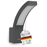 Oktaplex Rio Außenlampe Wand IP54 Außenleuchte 3000K warmweiß Außenwandleuchte 750lm 10W Wandleuchte Aussen 230V anthrazit