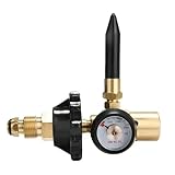 QIUYMGFG cherheitsventil Messing -Helium -Latex -Ballon -Inflatorregler mit Druckmessstich für CGA580 Tankventile Druckreduzierter Gasregler(CGA580)
