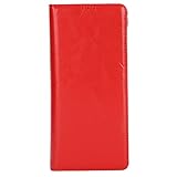 Rankomu Leder Schutzhülle für MateX2 Leder Flip Case für Mate X2, Kratzfeste Klappbare Leder Schutzhülle, Kompatibel Zubehör für Mate X2, Rot