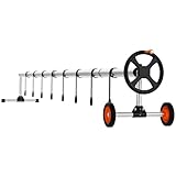VEVOR Poolfolienaufroller 2.6m-4m mobiles Aufrollsystem Pool Aufroller für Solarfolie 5 Sektionen Aufrollvorrichtung Plane 40kg Gewichtskapazität Planenaufroller Aufrollsystem Solarplane