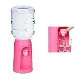 Relaxdays Wasserspender mit Tank & Zapfhahn, Tisch Trinkwasserspender Büro, 4,5 l, Kunststoff, H x D: 47,5 x 17 cm, pink, 1 Stück 10027938_52