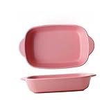 Cabilock 1stk Backblech Aus Keramik Backofen-sicher Kuchenbackset Kuchen Backformen Käsekuchenpfannen Kleine Auflaufform Backgeschirr Mit Griffen Nicht Käsekuchenform Käse Backblech Rosa