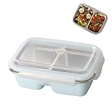 Pasdrucn 0.55/0.85/1.2L Brotdose Edelstahl Kinder, Brotdose Edelstahl Mit Fächern, Kitchen Lunchbox Erwachsene, Brotdose Erwachsene, Brotdose Kinder Mit Fächern Für Erwachsene & Kinder (850ml)