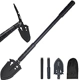 Multifunktional-Klappschaufel Campingschaufel 66CM Schneeschaufel, 50# Hartstahl, Hochfester Extra Stabiler Schaufel Aus Kohlenstoffstahl Mit Tragetasche FÜR Outdoor-WandernCar Emergency, Gifts