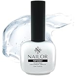 Nailor Überlack, 1 x 12ml, Top coat nagellack für Maniküre. Nagellack farblos für klar glänzend nägel, Stärkung und Festigung der Nägel, Vegan Nail polish & 9Free-Überlack Nagellack.