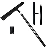 Teleskop-Badreiniger, Stahl, Duschschaber, verstellbarer langer Griff, Fensterabzieher, verspiegelt, Wartungszubehör, Badezimmer-Reinigungsschaber