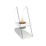 Avilia Bioethanol-Kamin, weiß, 3 kW, mit Tank von 1,5 l, Elegantes und kompaktes Design, perfekt für alle Räume, ideal zum Heizen und für eine gemütliche Atmosphäre