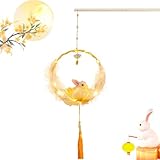 Mwqpgyh Mittelherbst-Festival-Laternen für Kinder, chinesische Feiertagslaternen-Bastelsets, niedliches tragbares Kaninchen-Ornament, Mondkuchen-Festivalthema für Kinder und Erwachsene, Heimdekoration