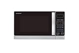 Sharp R742INW 2-in-1 Mikrowelle mit Grill / 25 L / 900 W / 1000 W Grill / LED-Display / 8 Automatikprogramme / Gewichtgesteuertes Auftauen / Kindersicherung / Energiesparmodus / hoher Rost / silber
