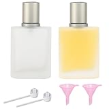 HFDONGL 2 Stück Parfümzerstäuber Nachfüllbar 30 ml Parfum Flakon Leer Parfüm-Sprühflasche Glas mit Zerstäuber Pumpe und Trichter Parfümflaschen für Parfüm Gesichtstoner Frauen Männer