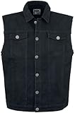 Black Premium by EMP Herren ärmellose Jeansweste mit Hemdkragen M