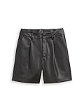 TOM TAILOR Denim Damen 1049314 Shorts in Lederoptik, 14482-Deep Black, XS