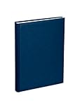 Fotoalbum mit Einsteckfächern 21 x 28 cm für 200 Fotos 13 x 18 cm, Einband aus blauem Baumwollstoff