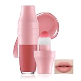 Prreal Lip Tint Stain, Hydrating Lip Gloss Lip Stain, Waterproof liquid lipstick Mirror Finish, Lip & Cheek Glossy Lip Colour with Soft Big Brush Head, High Pigment Lip Tint Eyeshadow Blush,#01