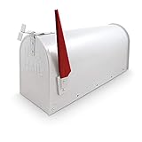 Bituxx US Mailbox Amerikanischer Briefkasten Standbriefkasten Wandbriefkasten Letterbox Weiß
