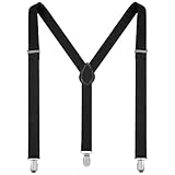 Gjinxi Hosenträger für Herren, 2.5 cm Verstellbares Hosenträger mit 3 Metall Clips Einheitsgröße für Männer und Frauen