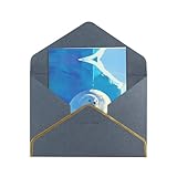 Süße Siegel Elegante Grußkarte - Premium Pearl Paper Faltkarte mit Goldrand, Innenseite blanko für persönliche Nachricht - Perfekt für Weihnachten, Geburtstag, Hochzeit & Valentinstag