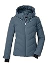 killtec Damen Skijacke/Steppjacke/Funktionsjacke in Daunenoptik mit Kapuze und Schneefang KSW 31 WMN SKI QLTD JCKT, taubenblau, 38, 43417-000
