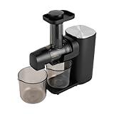 Elektrischer Entsafter Slow Juicer Saftmaschine mit 150 Watt Leistung und zwei Geschwindigkeiten für Früchte und Gemüse Saftpresse mit 0,6 Liter Becher und Rücklauffunktion