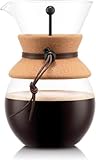 Bodum 11571-109 Pour Over Kaffeebereiter mit Permanentfilter 1 L, Mehrlagig, transparent, 14 x 16,3 x 20,2 cm