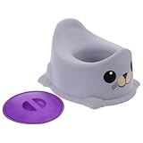 HOODANCOS Verstellbarer Junge Mädchen Töpfchentrainer mit Rückenlehne und Abnehmbarem Deckel Robustes Reise wc mit Höhenverstellbaren Fußstützen Niedliches Tier design für Verschiedene