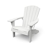Keter Adirondack Troy Gartensessel weiß, Strandstuhl, Beachstuhl, Loungestuhl, wetterfest