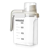 1500 ML Luftdichter Müsli Aufbewahrung Behälter, Waschpulver Aufbewahrungsbox mit Messbecher, Vorratsbehälter Vorratsdosen mit Deckel für Waschpulver Dose Reis Mehl Hundefutter Cornflakes behälter